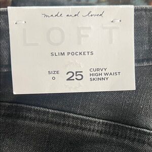 LOFT Black Curvy High Waist Skinny Jeans